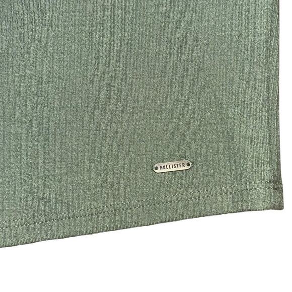 Hollister Olive Green Crop Top Women’s XS Preppy Casual Soft Girl Light Academia - Picture 4 of 9